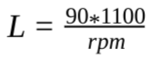 L=(90*1000)/rpm